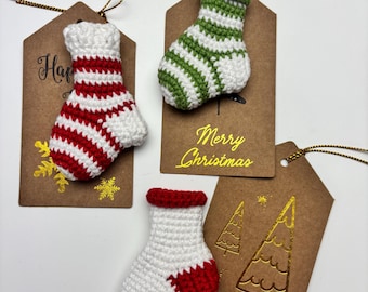 Mini Weihnachtsstrumpf Häkelanleitung: Einfache Anleitung (PDF)