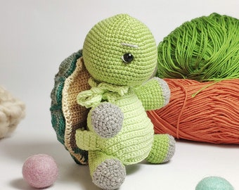 Amigurumi crochet Turtle Leia, PDF pattern