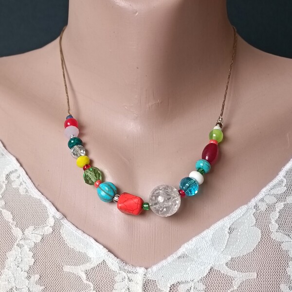 Colorful Necklace - Etsy