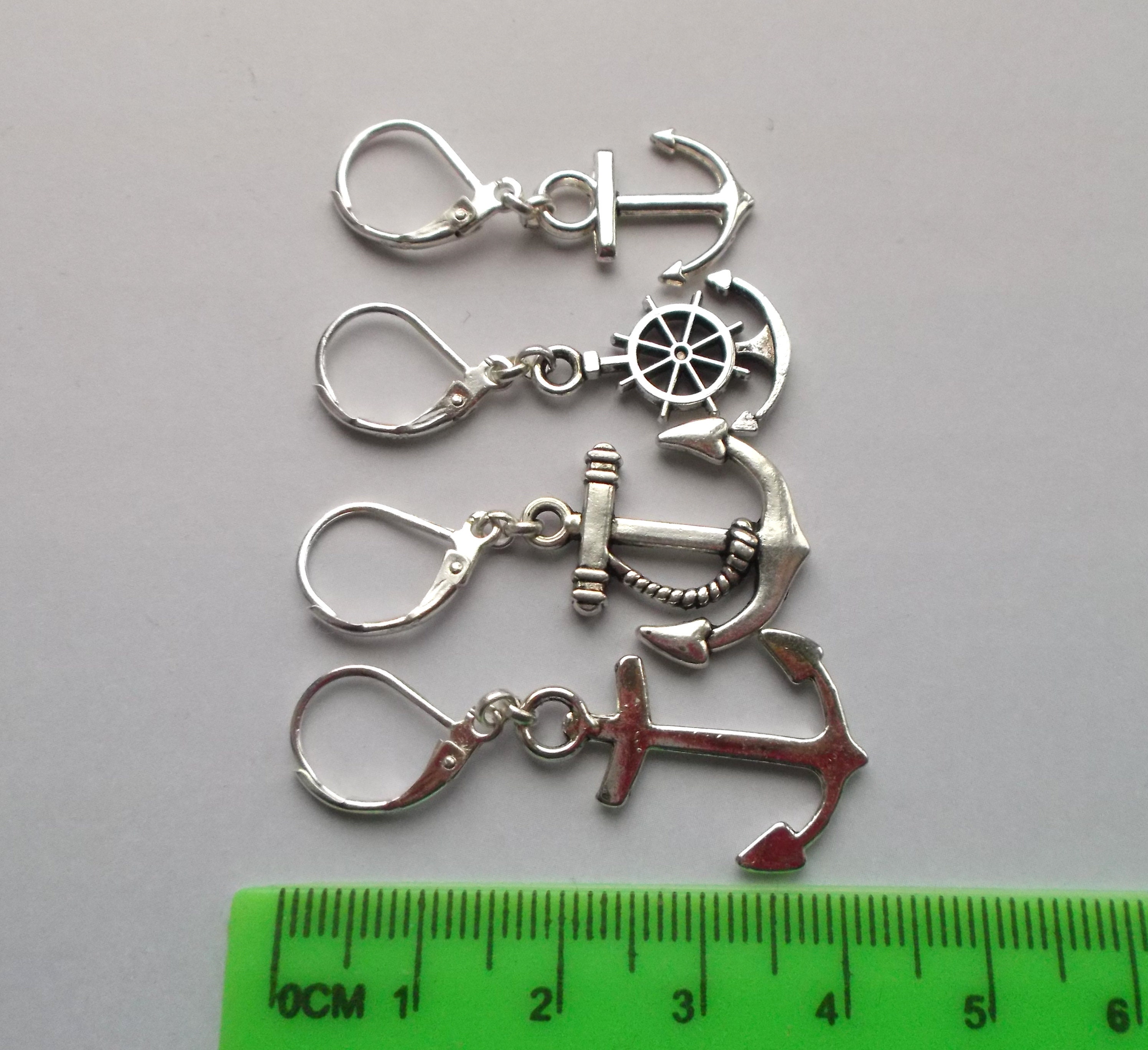 Mens store anchor earrings