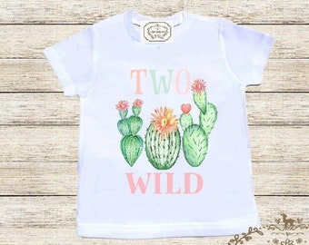 Two Wild Cactus Shirt Cactus Birthday Shirt Second Birthday Girl Outfit Cactus Birthday Shirt Baby Girl Cactus Birthday Party Shirt Hoodie