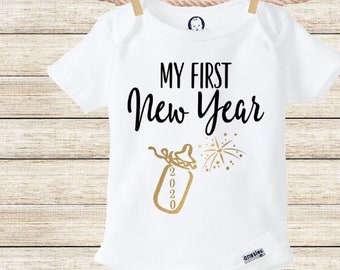 happy new year baby onesie
