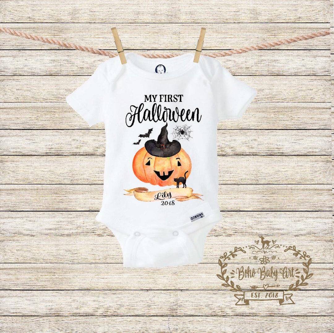 My First Halloween Onesie® Baby Girl Halloween Outfit Baby Boy Etsy