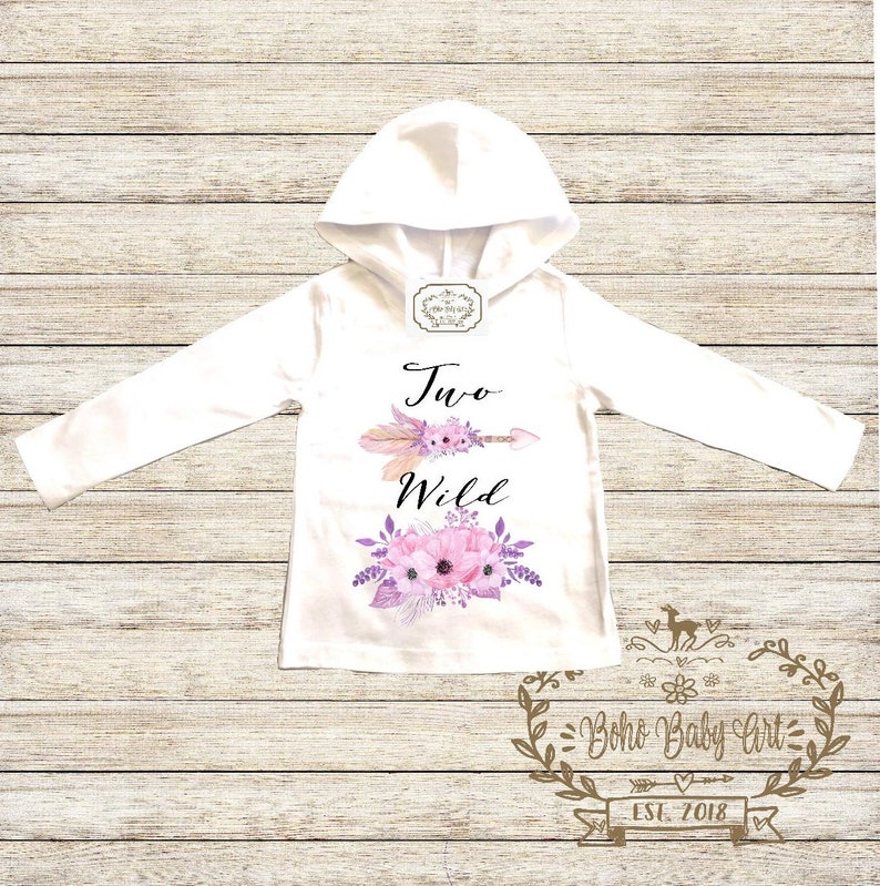 Two Wild Boho Shirt Second Birthday Girl Outfit 2nd Birthday Outfit Boho Baby Clothes Second Birthday Bodysuit Boho Flowers Birthday Party