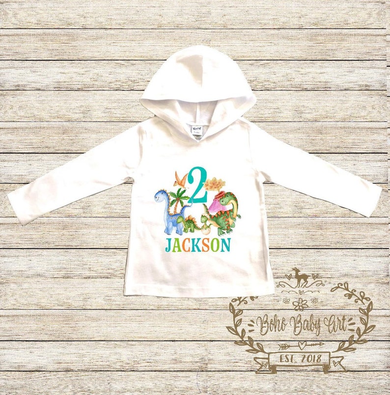 Dinosaur Birthday Shirt Dinosaur 2nd Birthday Shirt Boy 2nd Birthday Dinosaur Outfit Personalized Birthday Shirt Boy Second Birthday Outfit