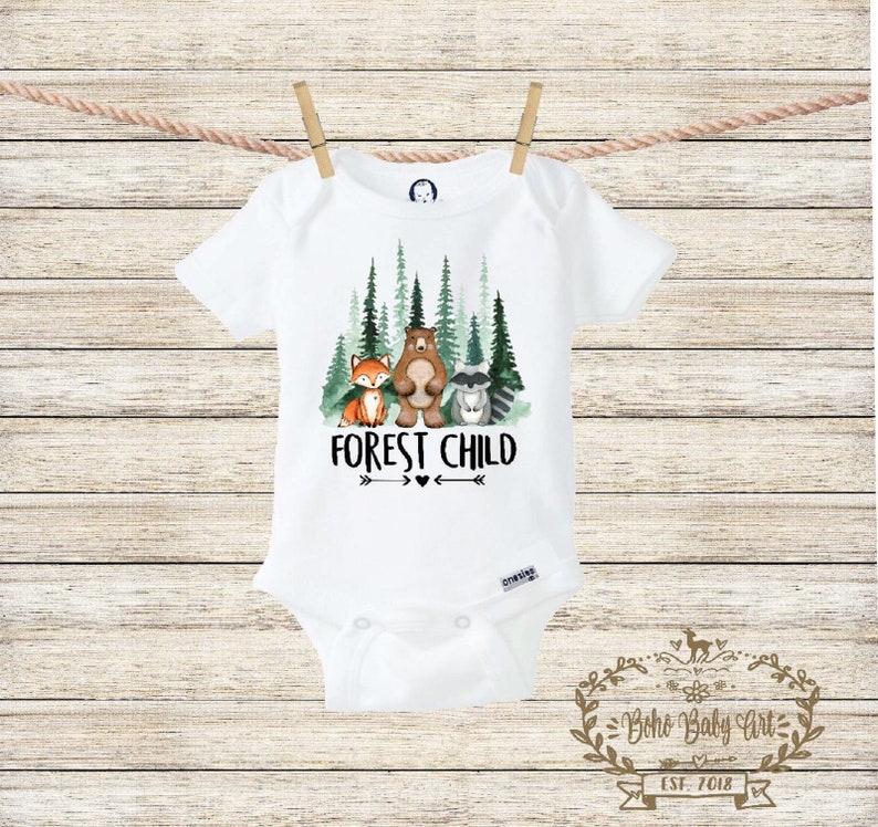 Woodland Animal Onesie® Adventure Onesie Forest Child Shirt Etsy