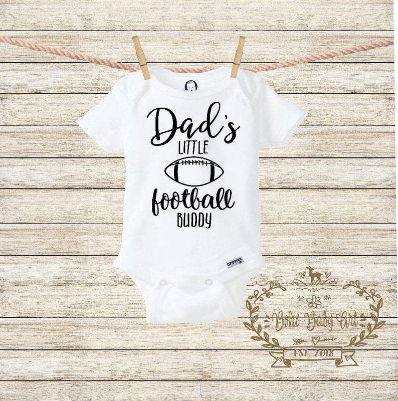 Dad's Little Football Buddy Onesie® New Baby Outfit Baby Etsy