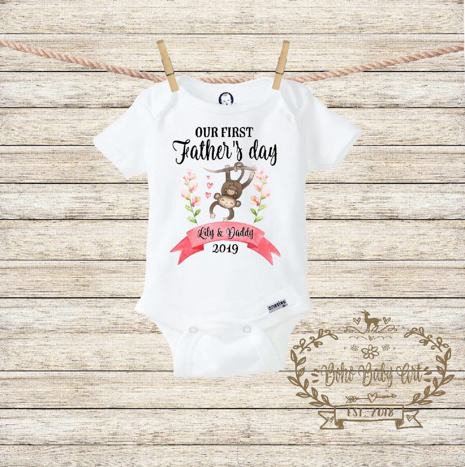 1st fathers day onesie