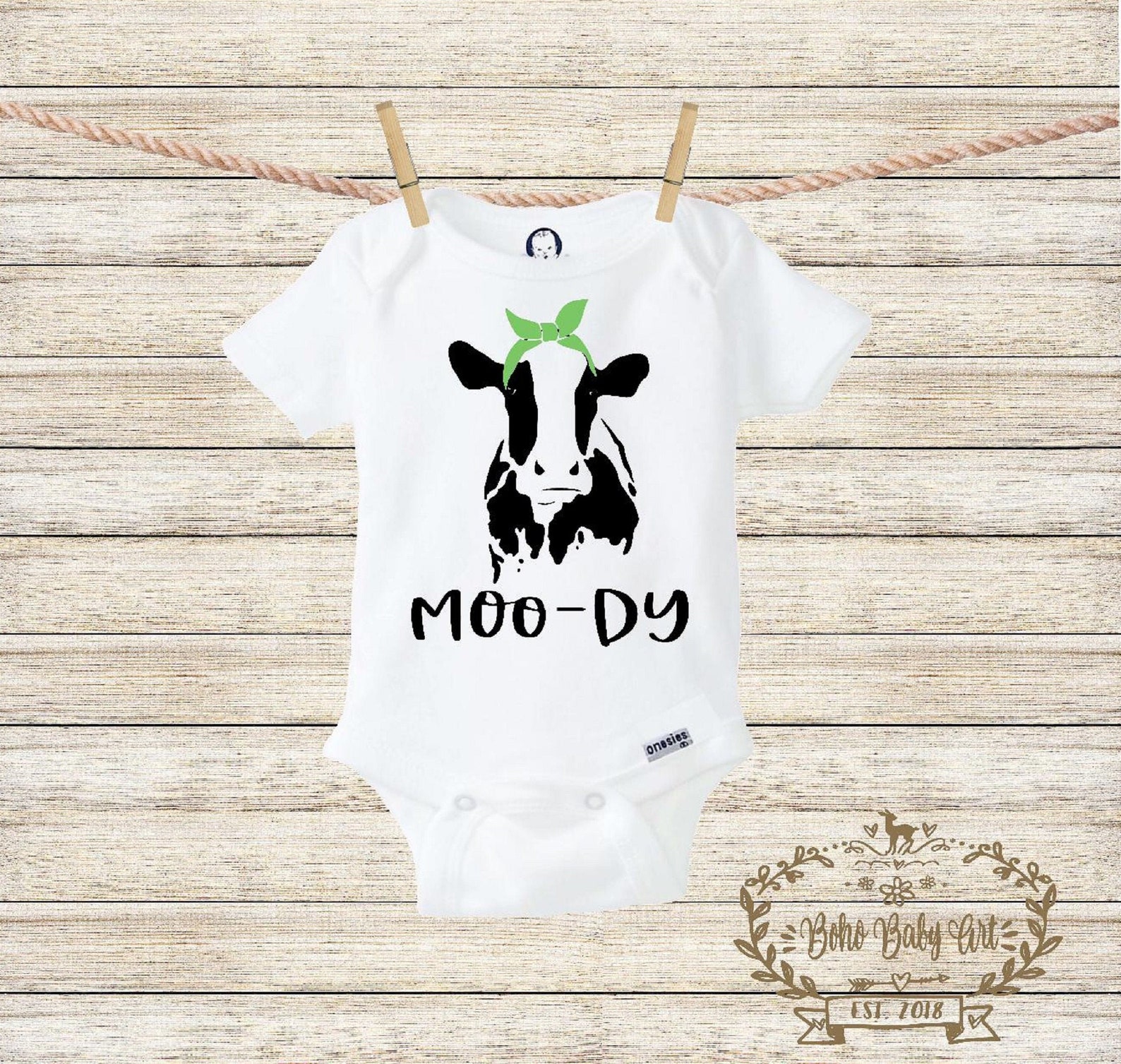 Farm Onesie® Cow Onesie Mooddy Onesie Country Baby Clothes Etsy