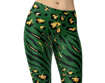 Leopard Animal Skin Leggings, Printed Leggings, Leggings for Women, Workout Leggings, Plus Size Leggings, Yoga Pants, Capris, Yoga Tights