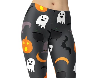 Halloween Leggings, Printed Leggings, Workout Leggings, Leggings for Women, Yoga Pants, Capri Leggings, Plus Size Leggings, Halloween Pants