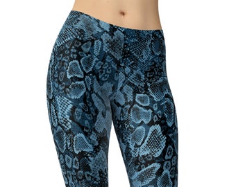 Snake Skin Leggings, Printed Leggings, Yoga Pants, Workout Leggings, Leggings For Women, Yoga Capris, Plus Size Leggings, Reptile Leggings