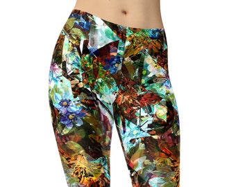 Art Painting Leggings, Printed Leggings, Leggings for Women, Workout Leggings, High Waist Leggings, Yoga Pants, Capris, Plus Size Leggings