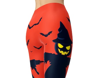 Halloween Leggings, Printed Leggings, Leggings for Women, Funny Halloween Tights, Workout Leggings, High Waist Leggings, Capris, Yoga Pants