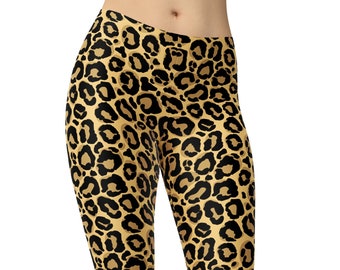 Leopard Leggings, Printed Leggings, Animal Skin Leggings, High Waist Leggings, Yoga Pants, Plus Size Leggings, Workout Leggings, Yoga Capris