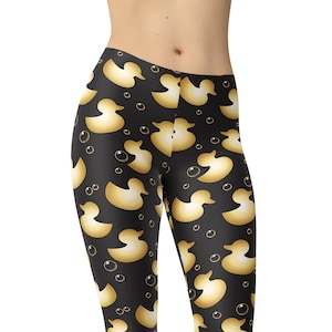 Rubber Ducks Leggings, Printed Leggings, Leggings For Women, Yoga Pants, Capris, Workout Leggings, Plus Size Leggings, Funny Leggings