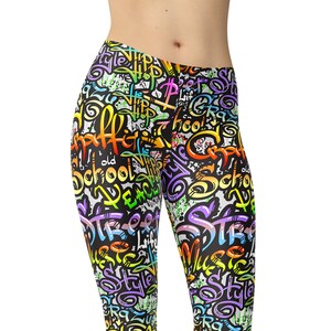 Graffiti leggings forever 21 shop