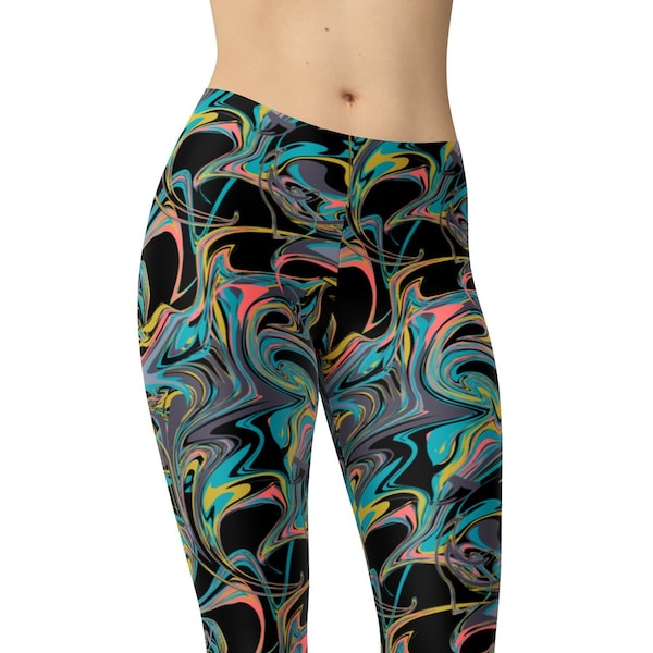 Marble Gym Leggings Etsy