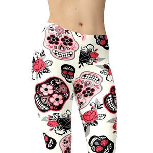 Sugar Skull Leggings, Printed Leggings, Workout Leggings, Yoga Pants, Leggings For Women, High Waist Leggings, Capris, Plus Size Leggings