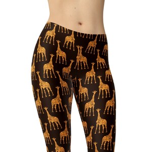 Giraffe Print Leggings, Boho Yoga Leggings, Animal Print Leggings, Printed Leggings, Workout Leggings, Yoga Pants, Plus Size Leggings