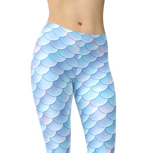 Leggings Mermaid Scales, Pantalons de yoga, Capris, Leggings en écailles de poisson, Leggings d’entraînement, Leggings imprimés, Leggings pour femmes, Leggings taille plus