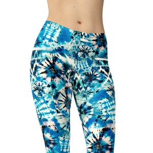Boho Tie Dye Leggings, Printed Leggings, Leggings for Women, Workout Leggings, Plus Size Leggings, Yoga Pants, Yoga Capris, Yoga Tights