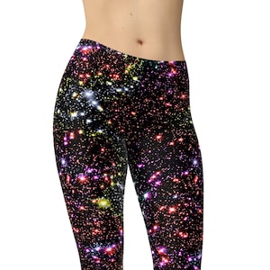 Galaxy Leggings, Stars Printed Leggings, Leggings for Women, Workout Leggings, High Waist Leggings, Yoga Pants, Capris, Plus Size Leggings