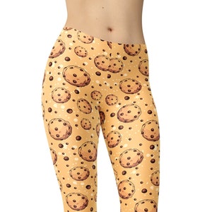 Cookie Leggings, Printed Leggings, Workout Leggings, Leggings for Women, Yoga Pants, High Waist Leggings, Plus Size Leggings, Yoga Capris