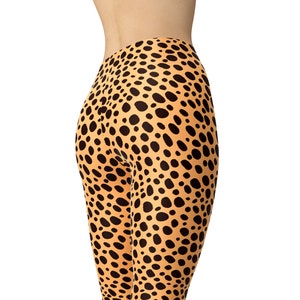 Cheetah Dots Leggings, Animal Skin Leggings, Printed Leggings, Workout Leggings, Leggings for Women, Plus Size Leggings, Capris, Yoga Pants