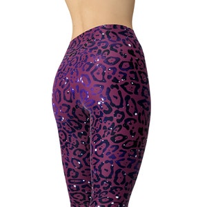 Galaxy Leopard Leggings, Purple Sky Leggings, Printed Leggings, Leggings for Women, Yoga Pants, Capris, Plus Size Leggings, Workout Leggings