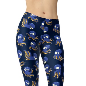 Octopus Leggings, Yoga Pants, Workout Leggings, Printed Leggings, Workout Leggings, Leggings for Women, Capris Leggings, Gym Leggings