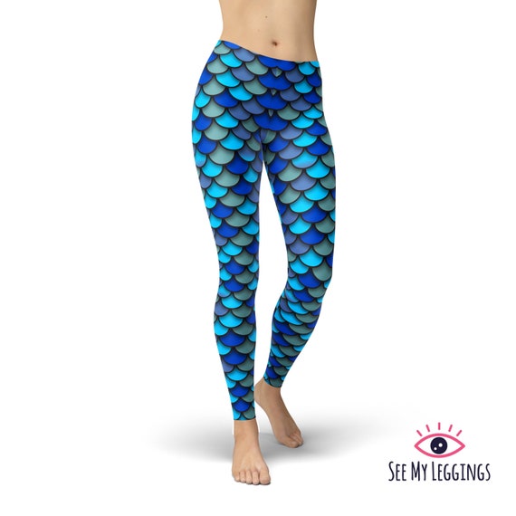 Blue Mermaid Leggings, Dragon Scales Leggings, Yoga Pants, Capris, Printed  Leggings, Women's Leggings, Plus Size Leggings, Workout Leggings -   Canada