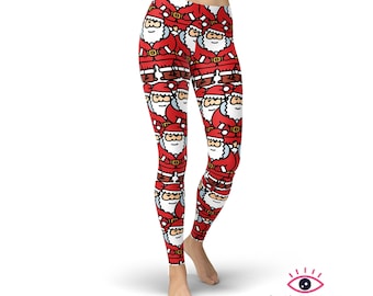 Christmas Leggings for Women, High Waisted Workout Leggings, Printed Plus Size Yoga Pants, Buttery Soft Gym Tights