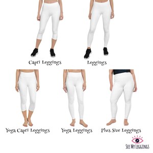 Abstract Art Leggings for Women, High Waisted Workout Leggings, Printed Plus Size Yoga Pants, Buttery Soft Gym Tights image 4