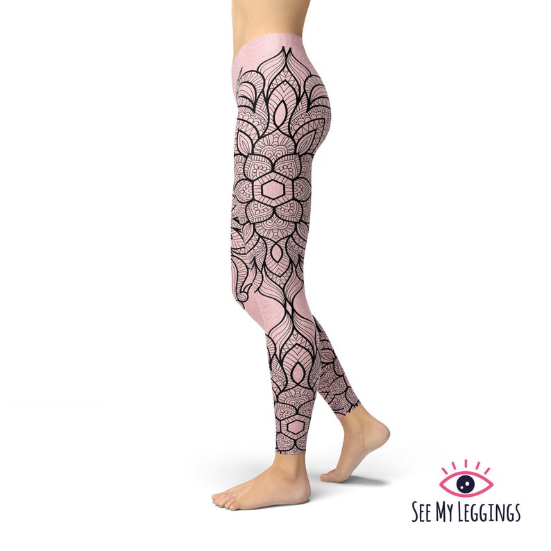 Trendy leggings voor dames, sportleggings met hoge taille, bedrukte yogabroeken in grote maten, zijdezachte sportleggings afbeelding 3