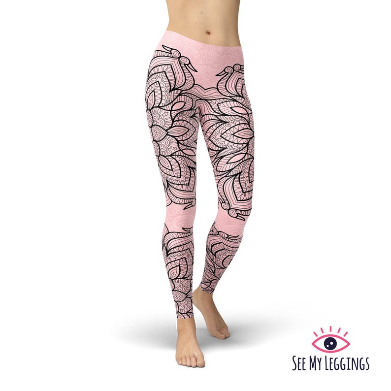 Trendy leggings voor dames, sportleggings met hoge taille, bedrukte yogabroeken in grote maten, zijdezachte sportleggings afbeelding 1