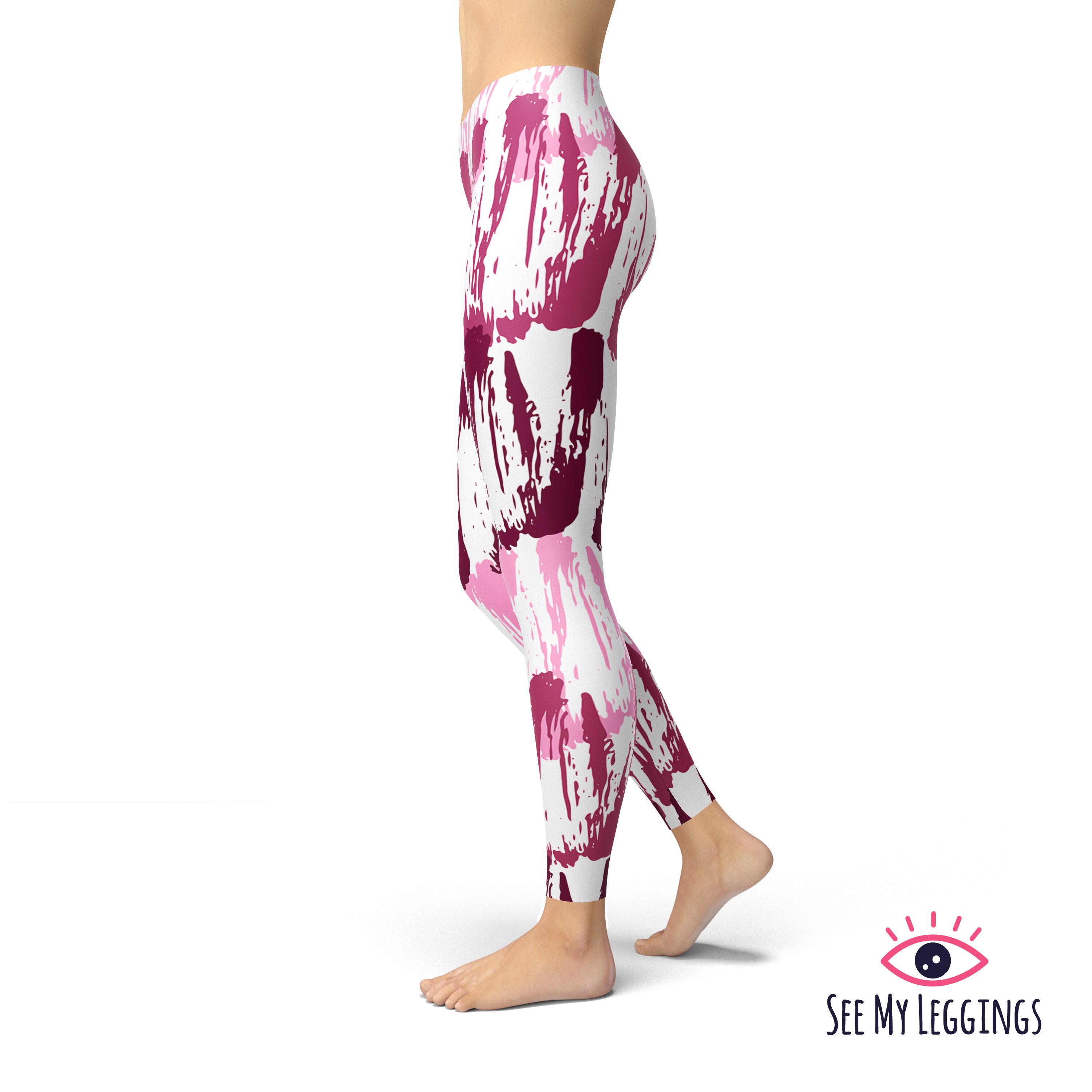 Buy Active Brush Stroke Print Leggings XL, Sports leggings