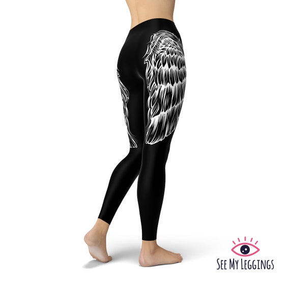 Angel Wings Leggings, Printed Leggings, Leggings for Women, Yoga Pants, Workout  Leggings, Exercise Pants, Gym Leggings, Plus Size Leggings 