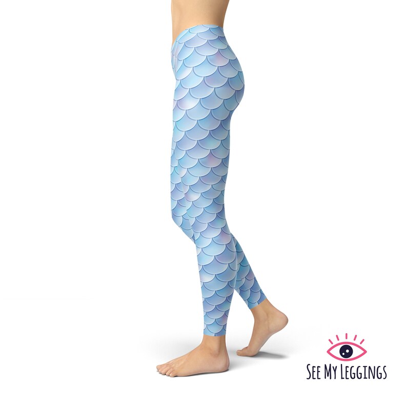 Yoga Pants Leggings for Women Fish Scale Leggings Workout Leggings Mermaid Scales Leggings Printed Leggings Capris Plus Size Leggings