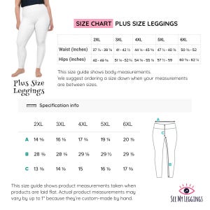 Abstract Art Leggings for Women, High Waisted Workout Leggings, Printed Plus Size Yoga Pants, Buttery Soft Gym Tights image 9