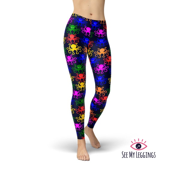 Comic Octopus Leggings Sea Marine 