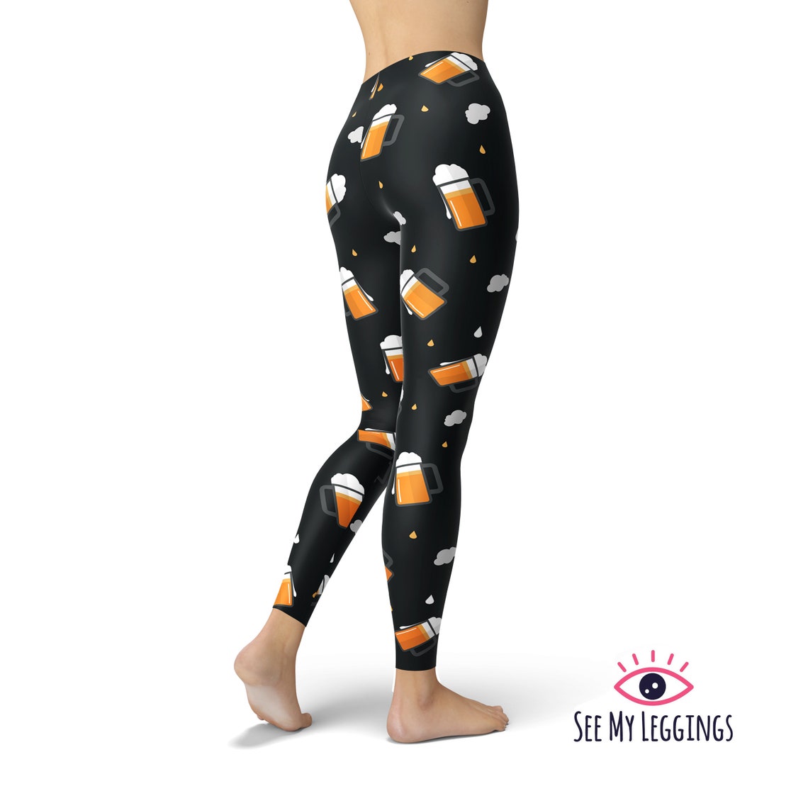 Beer Leggings Party Leggings Printed Leggings Yoga Pants Etsy New Zealand