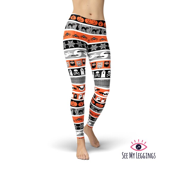 Halloween Leggings, Printed Leggings, Workout Leggings, Leggings for Women,  Yoga Pants, Capris, Plus Size Leggings, Halloween Yoga Tights 