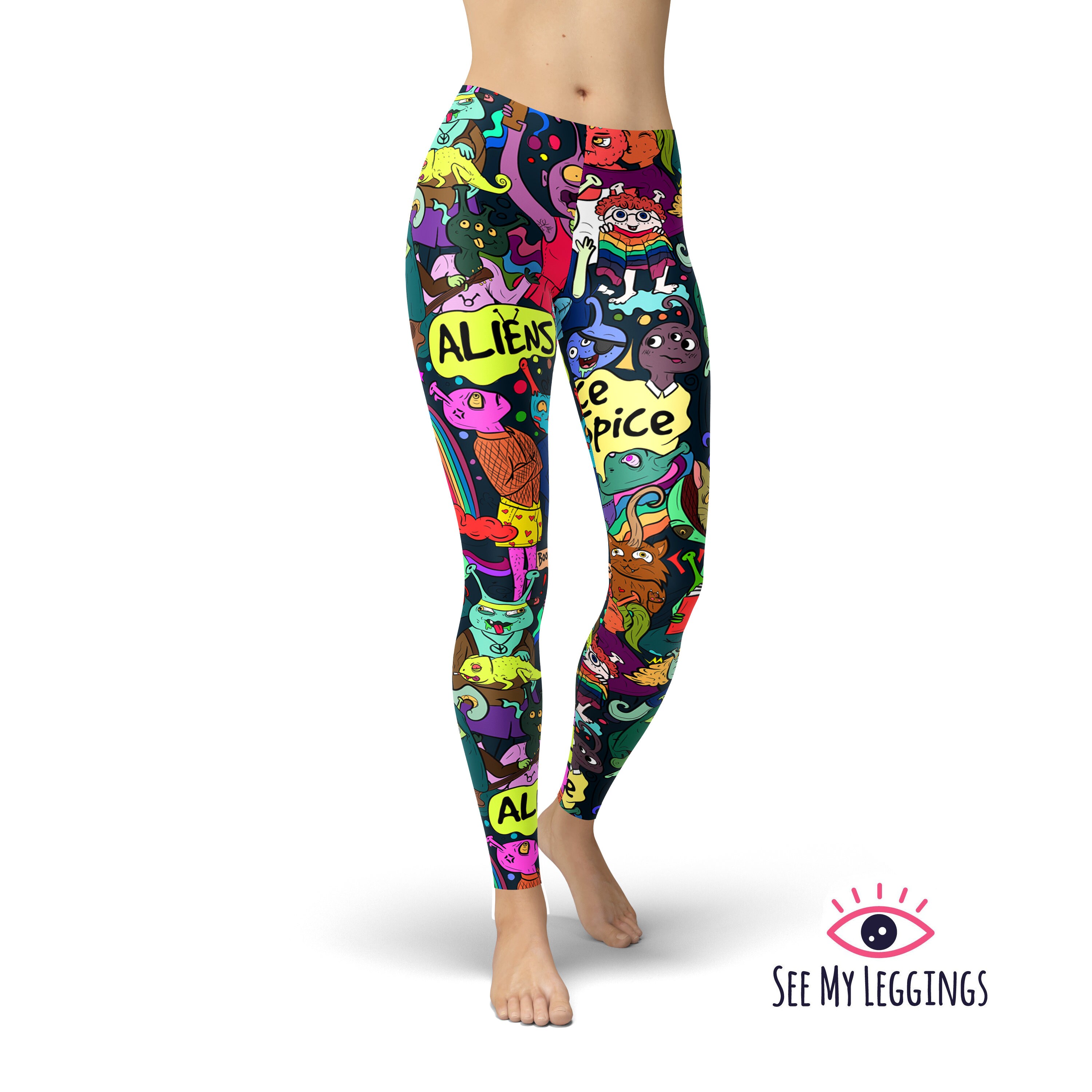 Alien Leggings, Anime Leggings, Cosplay Leggings, Women Leggings, Yoga ...