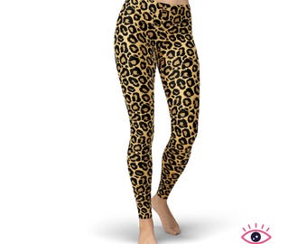 Leopard Leggings for Women, High Waisted Workout Leggings, Printed Plus Size Yoga Pants, Buttery Soft Gym Tights