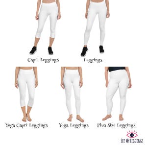 Cat Leggings for Women, High Waisted Workout Leggings, Printed Plus Size Yoga Pants, Buttery Soft Gym Tights image 4
