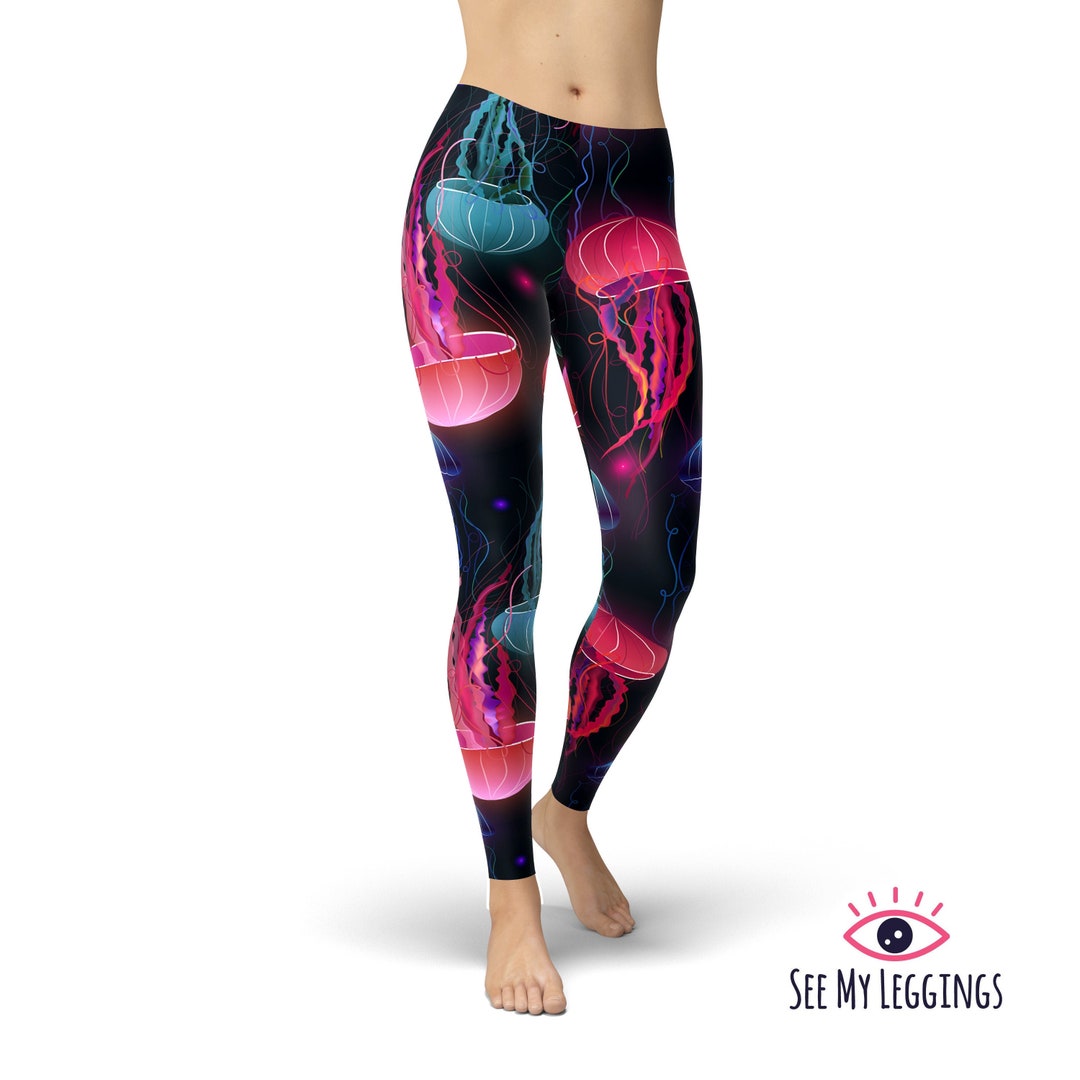All-Over Print Yoga Leggings Mushrooms Orange Sea Buckthorn main image 0