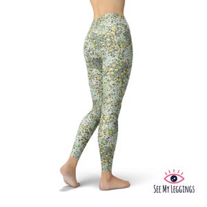 Abstract Art Leggings for Women, High Waisted Workout Leggings, Printed Plus Size Yoga Pants, Buttery Soft Gym Tights image 2