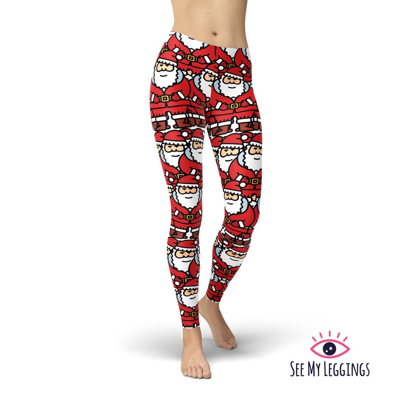 Christmas Leggings, Printed Leggings, Leggings for Women, Workout Leggings, Plus Size Leggings, Christmas Yoga Pants, Capris, Yoga Tights image 1