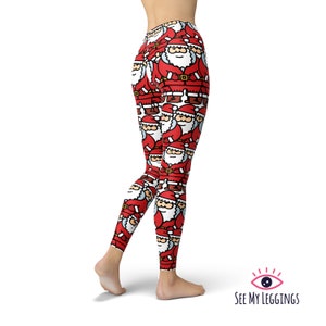 Christmas Leggings, Printed Leggings, Leggings for Women, Workout Leggings, Plus Size Leggings, Christmas Yoga Pants, Capris, Yoga Tights image 2